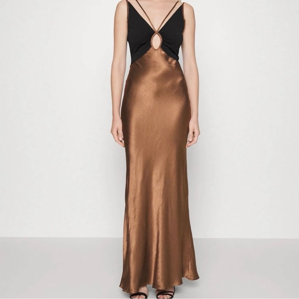 bec + bridge Black and Bronze Dress